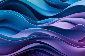 Poster - abstract blue and purple wave dynamic modern background for wallpaper or presentation