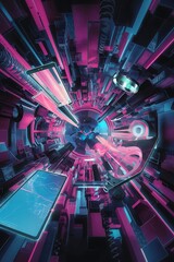 Poster - abstract background futuristic technology style