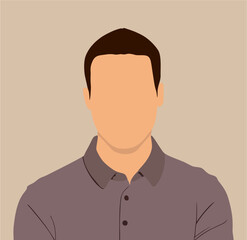 Wall Mural - Male Avatar Profile Icon Vector. Social Media User Image