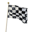 © Daniel - checkered racing flag on white isolated on white background, 