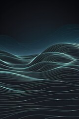 Poster - abstract gradient background dark blue gradient color and wave line vector background illustration t