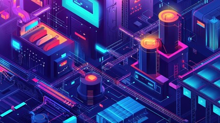 Poster - Futuristic Smart Factory Integrating AI and IoT Devices for Enhanced Automation and Efficiency