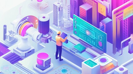 Poster - Worker Using AI-Powered IoT Devices for Interaction in a Modern Smart Workplace Environment