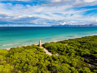 Sticker - Playa de Muro, Bay of Alcudia, Mallorca, Spain