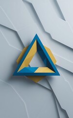 Poster - 3d triangular vector minimal abstract background design abstract poster geometric design vector illu