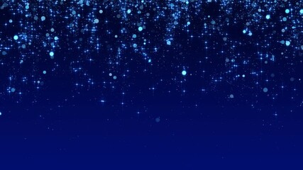 abstract dark luxury blue motion background with glitter shiny stars and bokeh lights and particles 