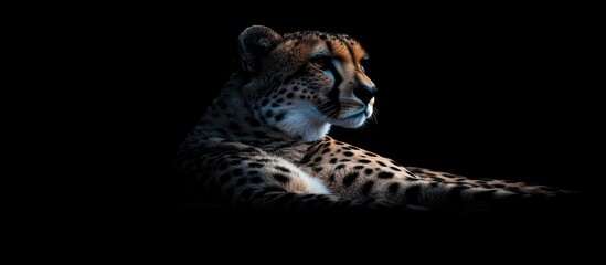Poster - Cheetah lying in shadows.