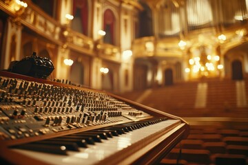 Poster - Keyboard in gold hall.