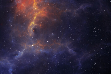 Wall Mural - space nebula. giant interstellar cloud and stars scattered across the universe. no ai tool was used