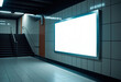 © Jira switch - A blank gallery room with a wall-mounted billboard and LCD TV.