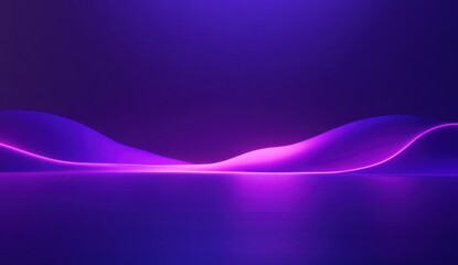 Poster - Abstract purple waves with glow.