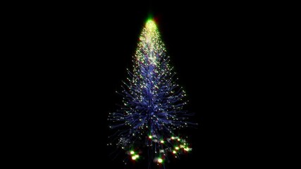 Wall Mural - Magic Christmas Tree Grow Opener Motion Graphics Element