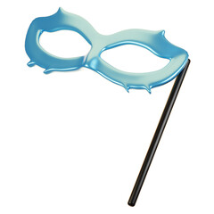 Poster - 3d rendering new year icon concept. 3d render party mask icon