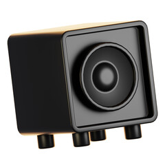 Poster - 3d rendering new year icon concept. 3d render speaker icon