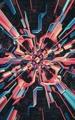 Poster - Abstract background futuristic technology style