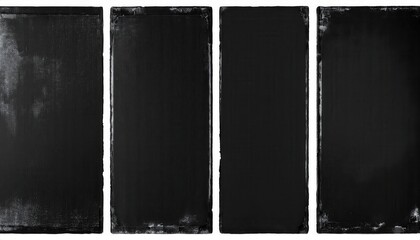 Aufkleber - Abstract Black Texture Background with Grunge Edges, Brush Strokes, and Rough Canvas Detail, Perfect for Modern Design Concepts, Website Banners, Posters, Album Covers, or Minimalist Art Projects