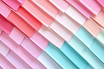 Leinwandbilder - A gradient of soft pastel tones transitioning from blush pink to light turquoise.