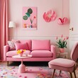 © Arpita - A soft pink couch in a minimalist feminine interi