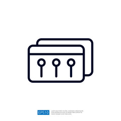 Poster - the image features a simple graphic representation of two cards with three dots, symbolizing payment