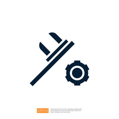 Poster - The image features a simple graphic representation of a caliper and a gear, symbolizing precision measurement and mechanical engineering.