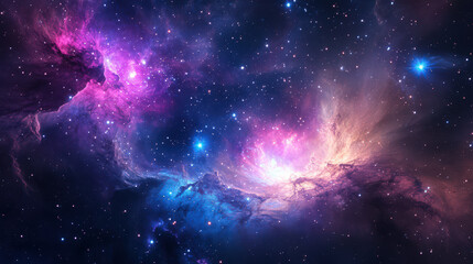 Wall Mural - A colorful galaxy with a purple and blue swirl