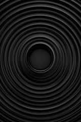 Poster - Abstract black circular patterns create a mesmerizing sense of depth and movement.