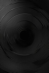 Poster - Abstract black and white concentric circles creating a hypnotic effect.