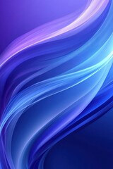 Poster - Flowing abstract waves in shades of blue and purple create a serene and modern visual experience.