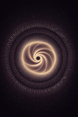 Poster - An abstract spiral design with a glowing central vortex creating a sense of depth and infinity.