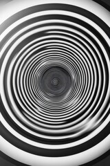 Poster - Abstract black and white spiral pattern creates a mesmerizing optical illusion effect.