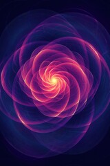 Poster - A mesmerizing abstract digital art piece featuring swirling pink and purple patterns that evoke a sense of depth and motion.