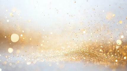 Wall Mural - A gold and white background with a lot of glitter