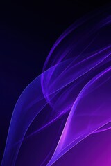 Poster - A stunning abstract depiction of flowing purple and blue waves against a dark background, creating a sense of tranquility.