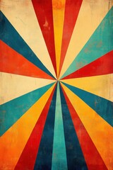 Poster - A vibrant and nostalgic burst of colors radiating from the center, creating a playful and energetic atmosphere.