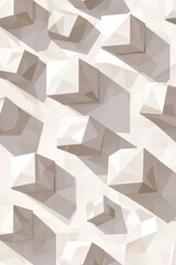 Poster - Abstract geometric shapes in soft beige tones create a visually striking textured background.