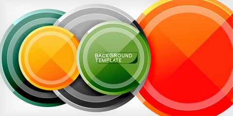 Fototapete - Geometric design abstract background - circles