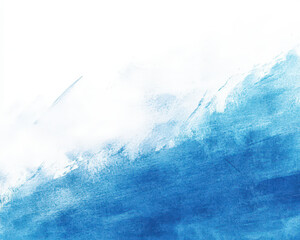 Wall Mural - A blue and white watercolor painting with a blue wave