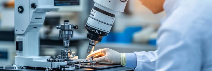 Poster - Scientist Utilizes High-Precision Equipment for Advanced Research in a Modern Laboratory Setting.