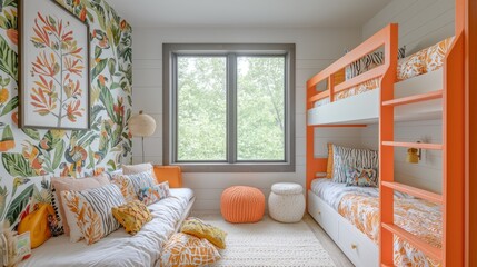 Poster - A room with a bed and a window