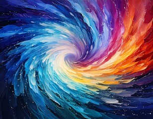 Wall Mural - spectacular realistic abstract backdrop of a whirlpool watercolor digital art design