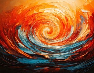 Wall Mural - spectacular realistic abstract backdrop of a whirlpool watercolor digital art design