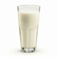 Poster - Glass of milk is standing on a white background