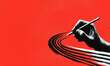 © VGX Ultra - Dynamic Hand Drawing Illustration with Pencil on Bold Red and Black Background Showcasing Creative Artistic Expression and Modern Graphic Design Elements