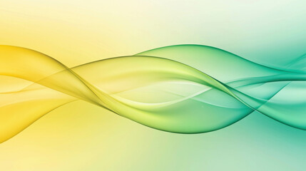 Poster - Vibrant Intertwined Beams of Light in Smooth Shades of Green and Yellow