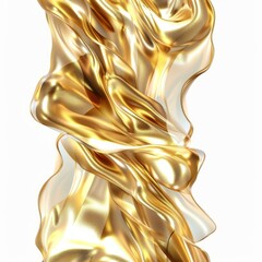 Aufkleber - Abstract vertical background with luxurious golden fabric flowing and forming beautiful shapes