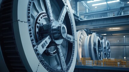Poster - Industrial Machinery Components in a Modern Manufacturing Facility