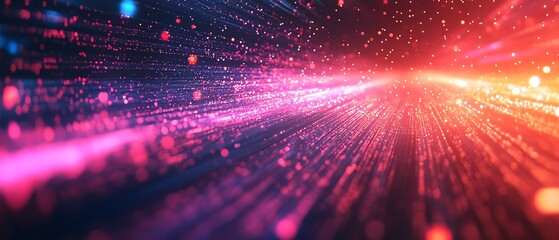 Poster - Digital cloud computing transfer of big data on the internet, futuristic technology, fast and seamless data flow, vibrant streams of information, cuttingedge digital networks