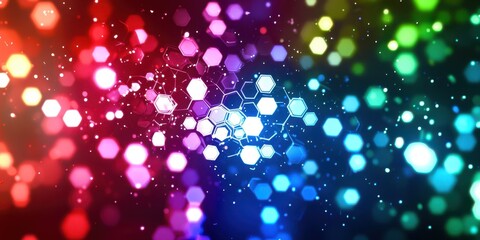 Poster - Colorful background with many small circles