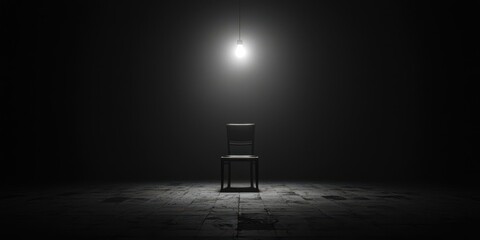 Aufkleber - Chair is sitting in a dark room