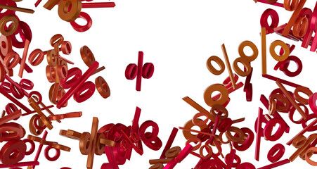 Poster - sale digital percentin 3d